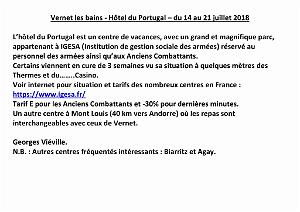 1 VERNET LES BAINS - PYRENEES ORIENTALES - HOTEL DU PORTUGAL(0)